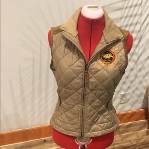Ralph Lauren Quilted Khaki & Suede Vest Size 4-6